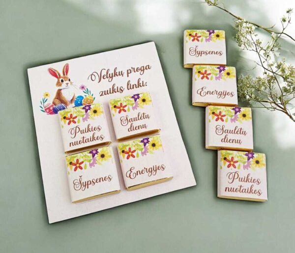 Mini chocolate bar set ,,Velyku proga zuikis linki,,