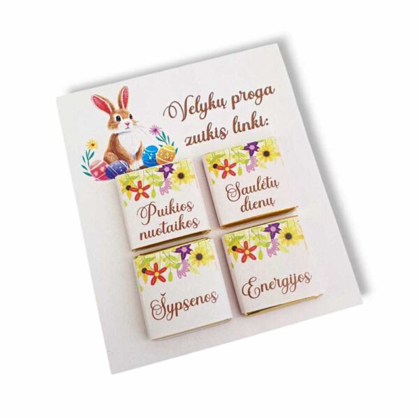 Mini chocolate bar set ,,Velyku proga zuikis linki,, - Image 3