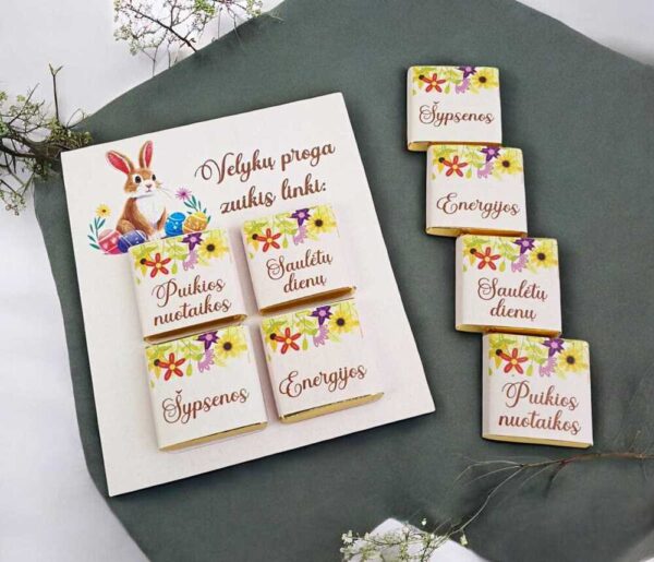 Mini chocolate bar set ,,Velyku proga zuikis linki,, - Image 2