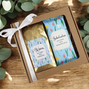 Gift set with chocolate and coffee,, Kad diena butu nepakartojama,,