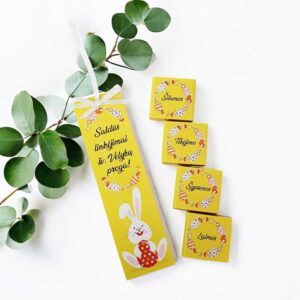 Mini chocolate bar set ,,Saldus linkejimai sv.Velyku  proga,,