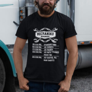 Printed T-shirt for Men ,,Mechaniko kainos,,