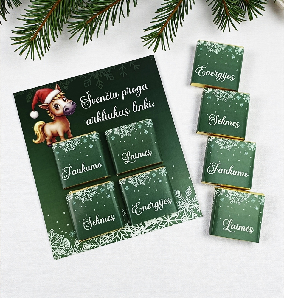 Mini chocolate bar set ,,Svenciu proga arkliukas linki,,