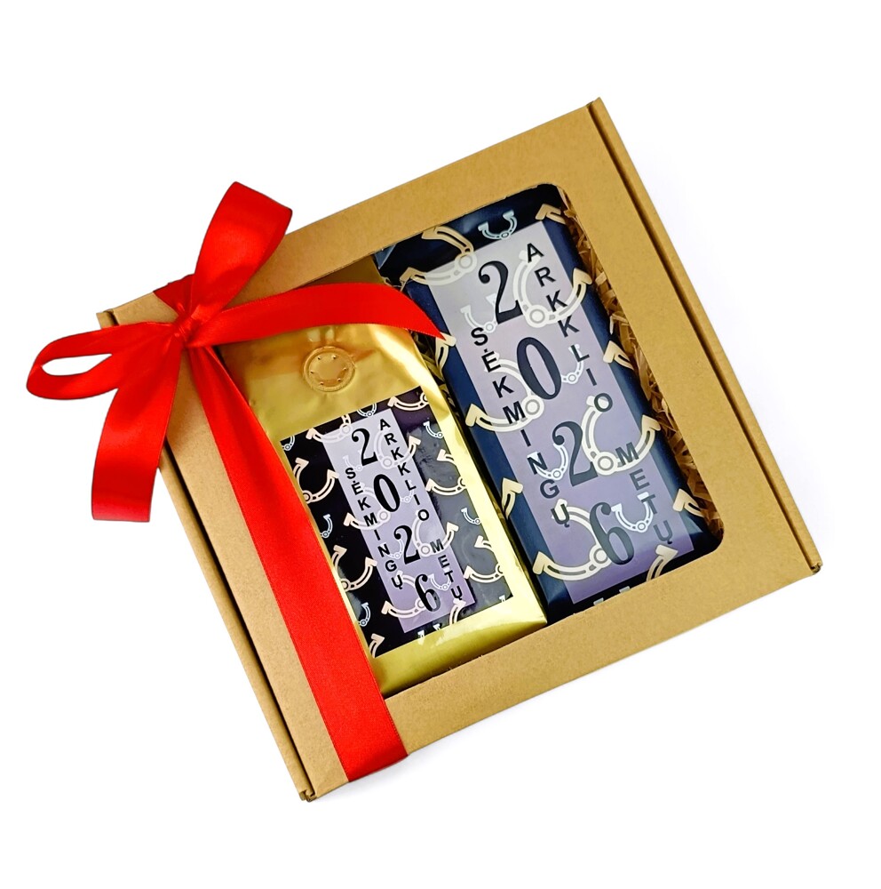 Gift set with chocolate and coffee,,Sekmingu 2026 arklio metu,,