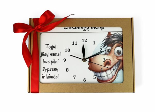 Wall calendar with clock ,,Tegul Jusu namai buna pilni sypsenu ir laimes,, - Image 2