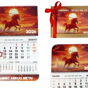 Wall calendar ,,2026 Ugninio arklio metai,,