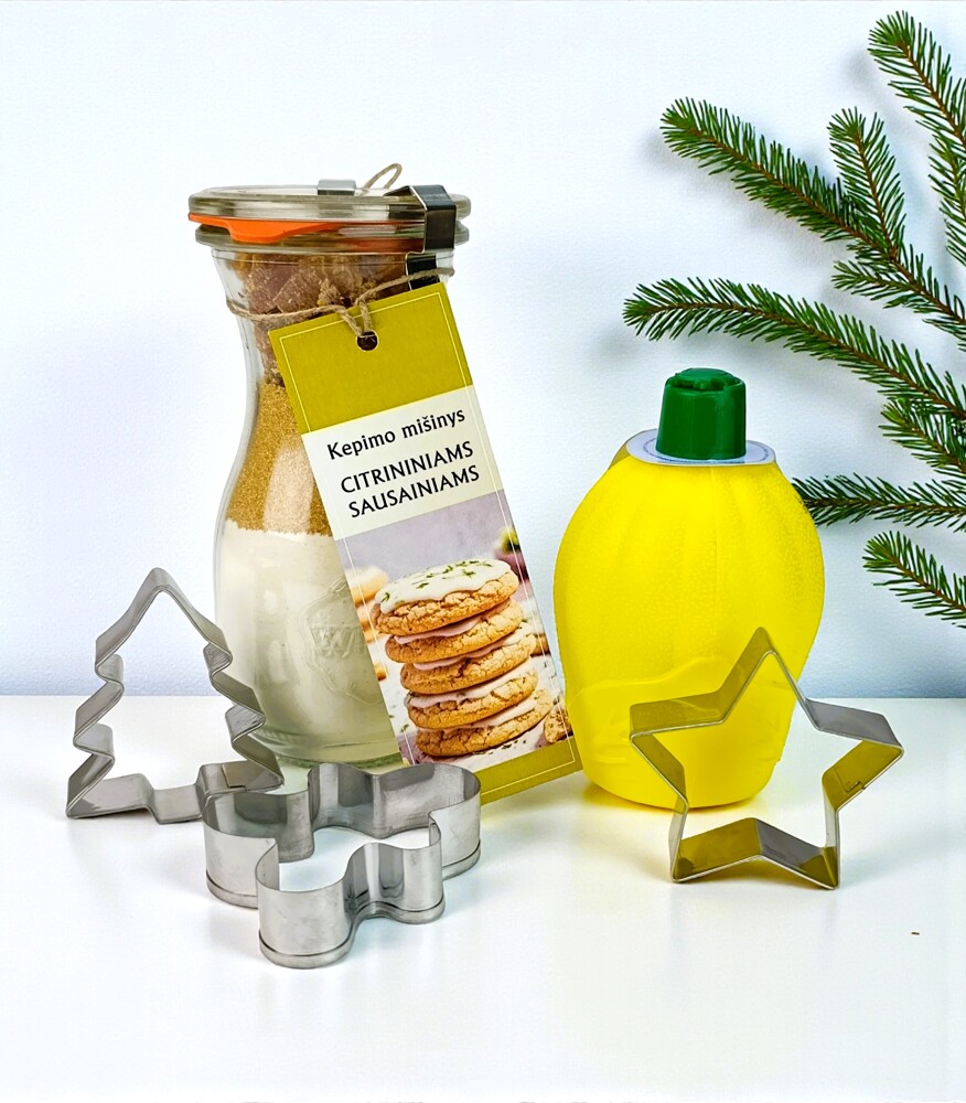 Gift set with baking mix for cookies
