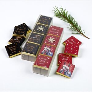 Mini chocolate bar set ,,Linksmu sv. Kaledu,,