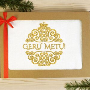 Towel with cardboard,,Geru metu,,