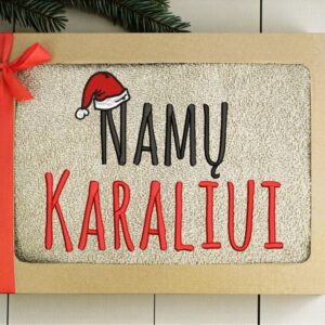 Towel with cardboard box ,,Namu karaliui,,