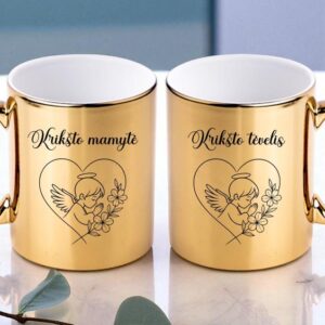 Cup  set ,,Kriksto Tevelis ,, ,,Kriksto mamyte,,