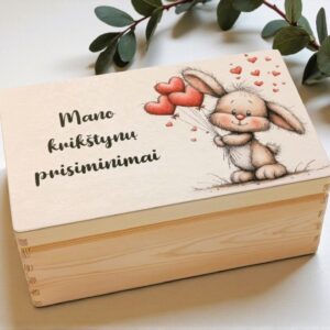 Memory box with print,, Mano krikstynu prisiminimai,,