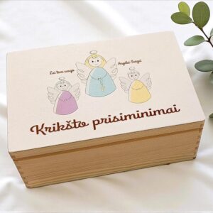 Memory box with print,,Kriksto prisiminimai,,